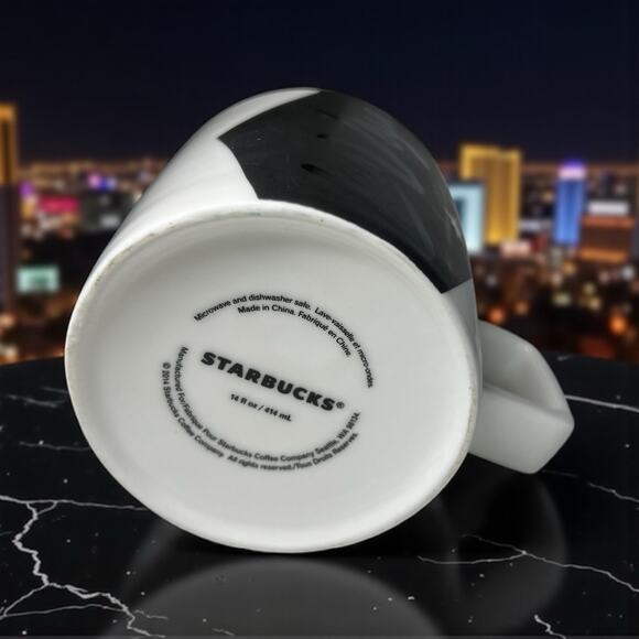 Starbucks Las Vegas 2014 Limited Edition Star Black Blue 14oz Coffee Mug Cup - Picture 7 of 7